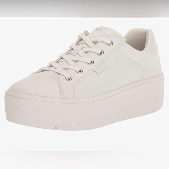 Skechers Shoes - Skechers Plateau Vegan Chambray Lace Up Platform White Size 11